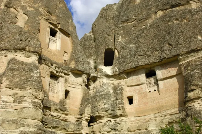 Framed Print : Dovecote in a hollow tuff rock, Goreme, Cappadocia, Nevsehir Province, Central Anatolia Region, Turkey