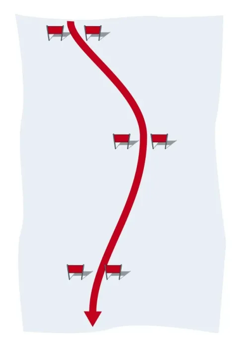 Framed Print : Downhill-ski course Framed Print : Downhill-ski course