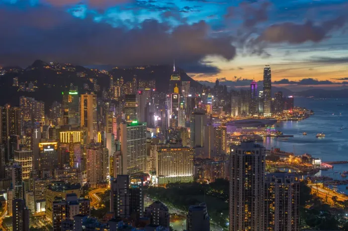 Framed Print : Downtown Hong Kong