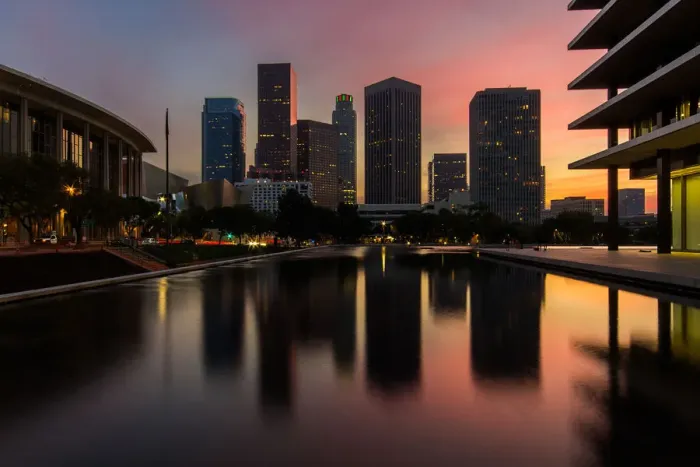 Framed Print : Downtown Los Angeles Sunset Framed Print : Downtown Los Angeles Sunset