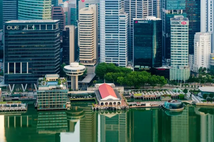 Framed Print : Downtown Singapore