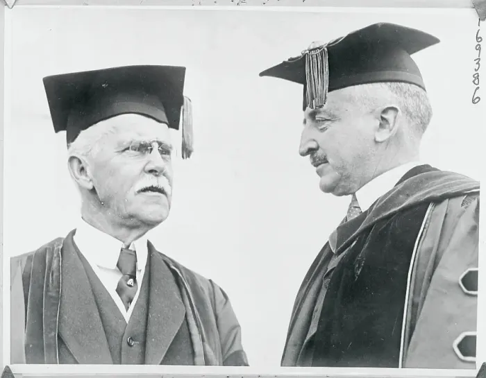 Framed Print : Dr. Benjamin Ide Wheeler and David P. Barrows Framed Print : Dr. Benjamin Ide Wheeler and David P. Barrows