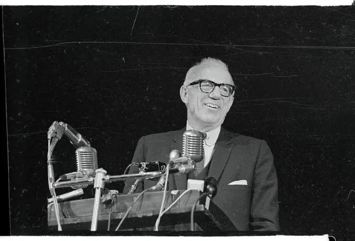Framed Print : Dr. Benjamin Spock Speaking Framed Print : Dr. Benjamin Spock Speaking