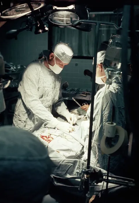 Framed Print : Dr. Denton Cooley at work at St. Luke's Hospital, Houston, Texas Framed Print : Dr. Denton Cooley at work at St. Luke's Hospital, Houston, Texas