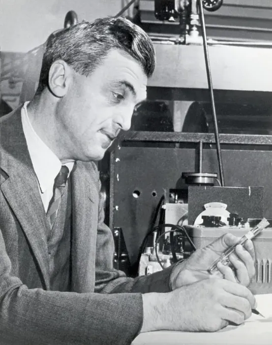 Framed Print : Dr. Felix Bloch in a Laboratory Framed Print : Dr. Felix Bloch in a Laboratory