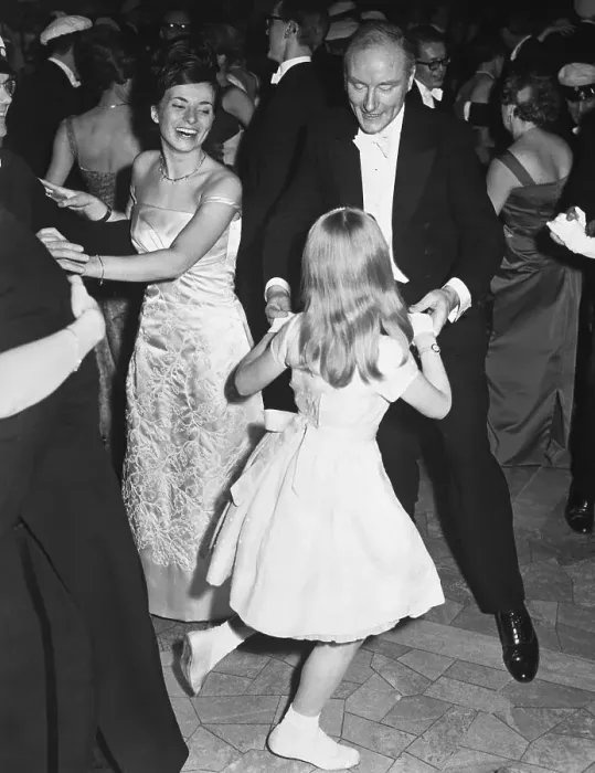 Framed Print : Dr. Francis Crick Dances With His Daughter Framed Print : Dr. Francis Crick Dances With His Daughter