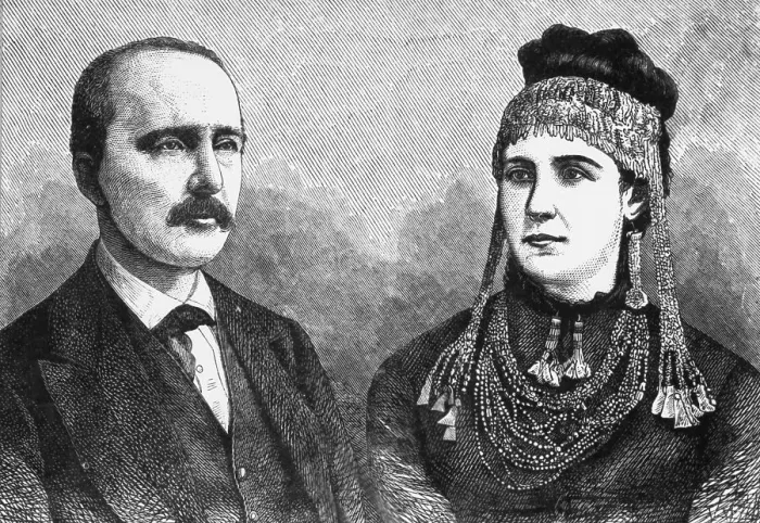 Framed Print : Dr. Heinrich and Mrs. Schliemann Framed Print : Dr. Heinrich and Mrs. Schliemann