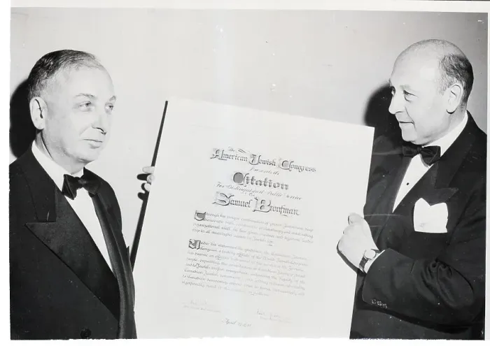Framed Print : Dr. Israel Goldstein Presenting Citation Framed Print : Dr. Israel Goldstein Presenting Citation