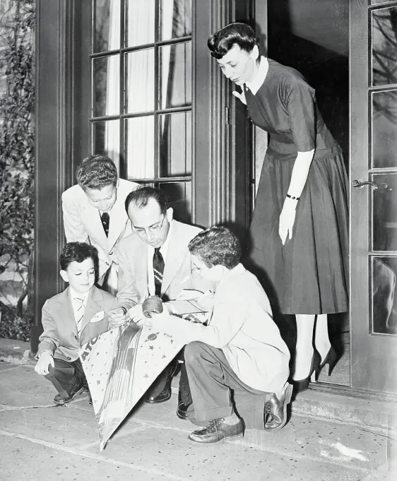 Framed Print : Dr. Jonas Salk and Family Framed Print : Dr. Jonas Salk and Family