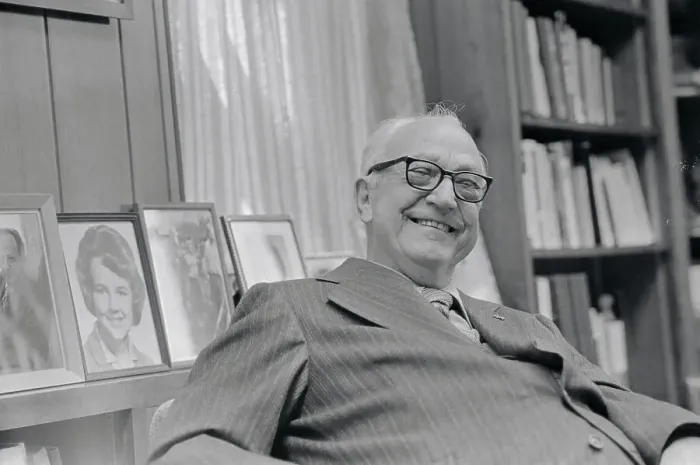 Framed Print : Dr. Karl A. Menninger, co-founder of the Menninger Foundation in Topeka