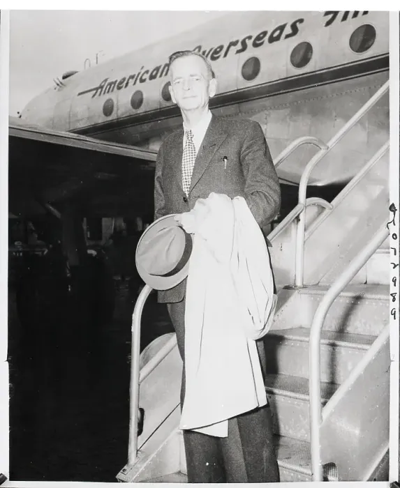 Framed Print : Dr. Kurt Schumacher Arrives In New York Framed Print : Dr. Kurt Schumacher Arrives In New York