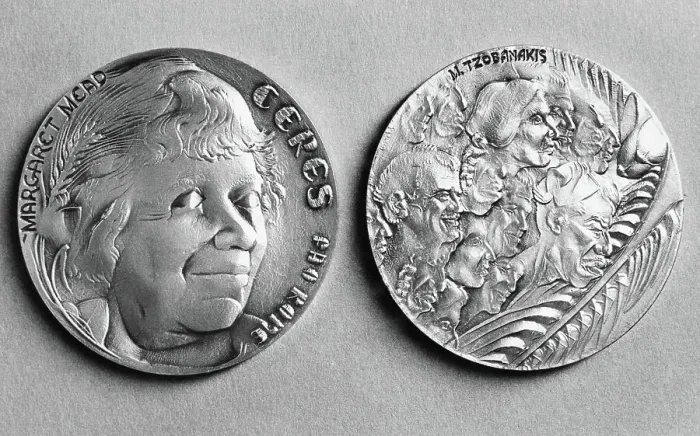 Framed Print : Dr. Margaret Mead Depicted on Coin