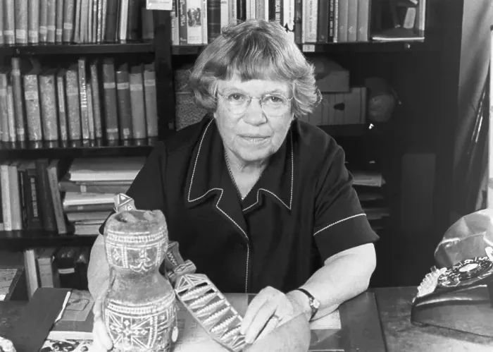 Framed Print : Dr. Margaret Mead Holding Artifacts Framed Print : Dr. Margaret Mead Holding Artifacts