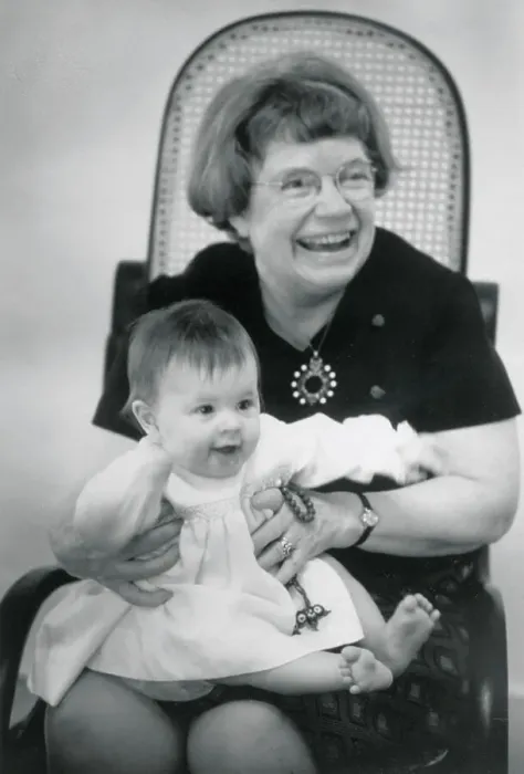 Framed Print : Dr. Margaret Mead Holding Infant Granddaughter Framed Print : Dr. Margaret Mead Holding Infant Granddaughter