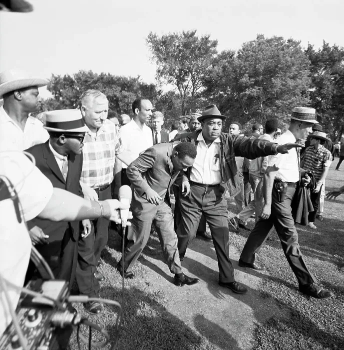 Framed Print : Dr. Martin Luther King, Jr. Assaulted During March Framed Print : Dr. Martin Luther King, Jr. Assaulted During March