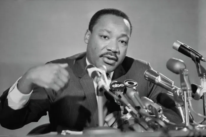 Framed Print : Dr. Martin Luther King Speaking at Microphones Framed Print : Dr. Martin Luther King Speaking at Microphones