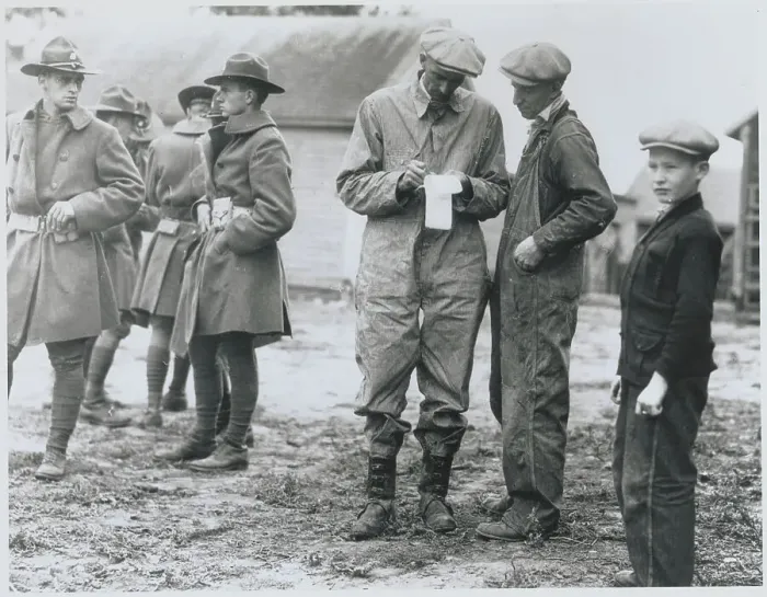 Framed Print : Dr. P.A. Weires and G. J. Ormsby Conferring