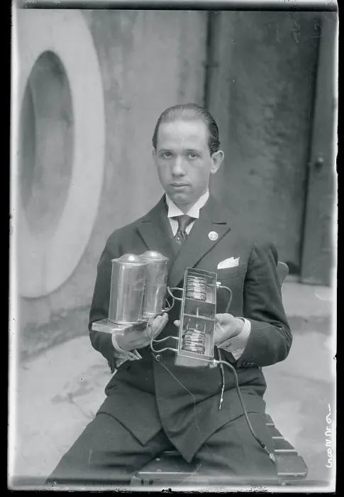 Framed Print : Dr Pedroso Holding Blood Transfusion Apparatus Framed Print : Dr Pedroso Holding Blood Transfusion Apparatus