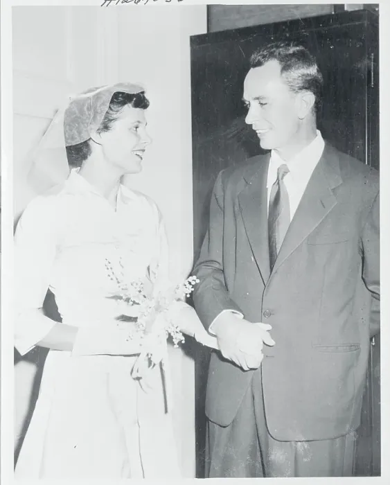 Framed Print : Dr. Peter Lindstrom with His New Wife Framed Print : Dr. Peter Lindstrom with His New Wife