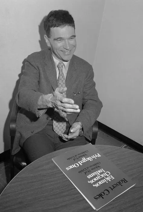 Framed Print : Dr. Robert Coles Sitting at Table Framed Print : Dr. Robert Coles Sitting at Table