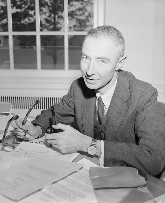 Framed Print : Dr. Robert Oppenheimer Seated W / Pipe Framed Print : Dr. Robert Oppenheimer Seated W / Pipe
