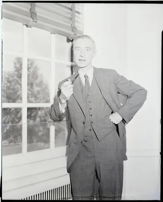 Framed Print : Dr. Robert Oppenheimer Standing W / Pipe