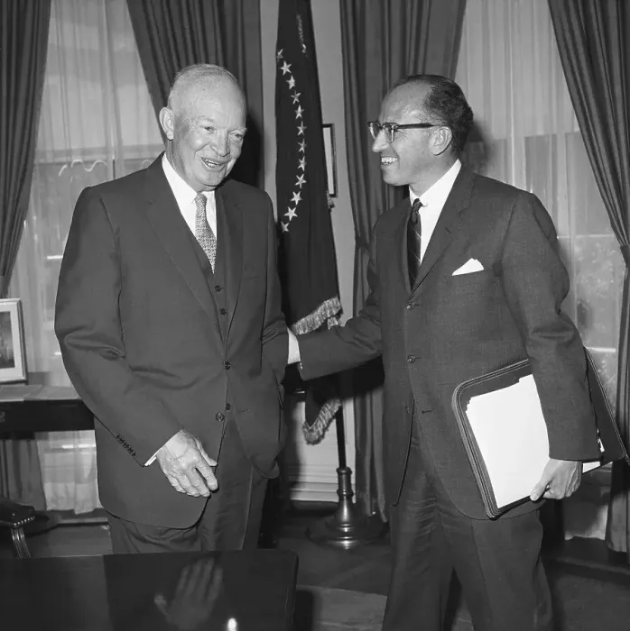 Framed Print : Dr. Salk Celebrates Polio Vaccine With President Eisenhower Framed Print : Dr. Salk Celebrates Polio Vaccine With President Eisenhower