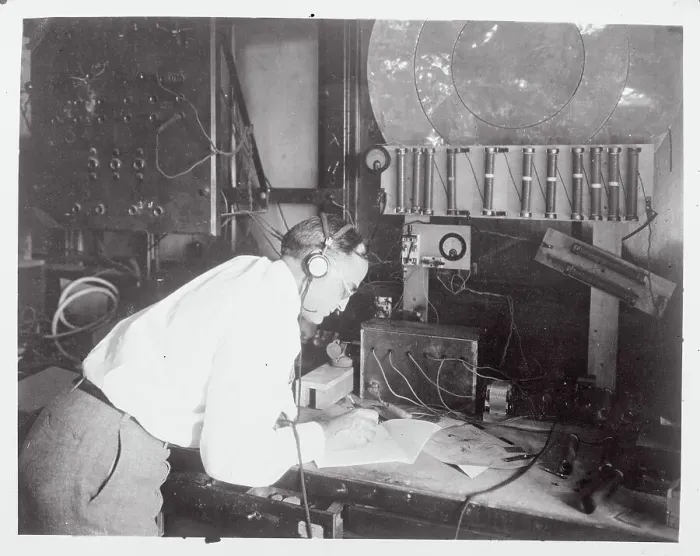 Framed Print : Dr. Willis R. Whitney in Laboratory Framed Print : Dr. Willis R. Whitney in Laboratory