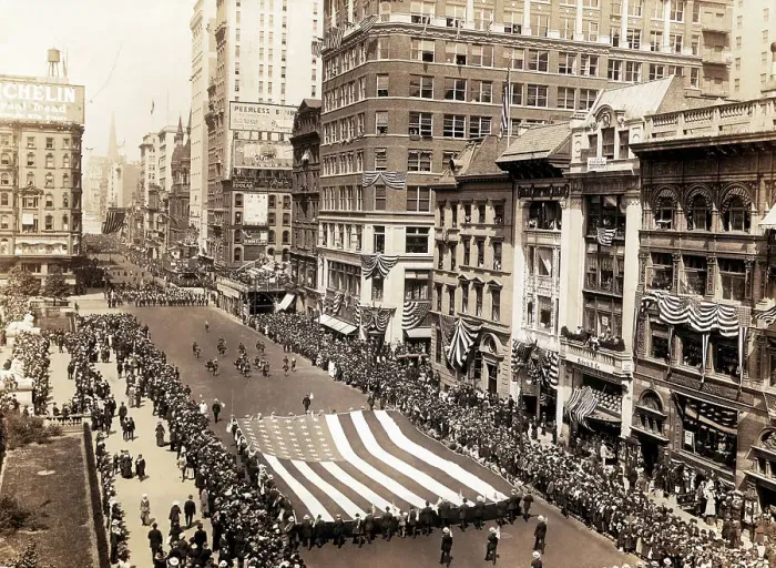 Framed Print : Draft Parade Going Up Fifth Avenue Framed Print : Draft Parade Going Up Fifth Avenue