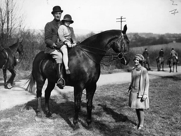 Drag Hunt. March 1929: Children interested in equestrian pursuits