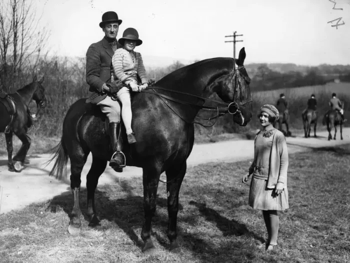 Framed Print : Drag Hunt. March 1929: Children interested in equestrian pursuits Framed Print : Drag Hunt. March 1929: Children interested in equestrian pursuits