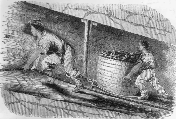 Framed Print : Dragging Coal