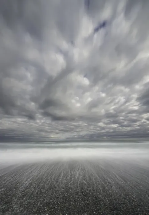 Framed Print : Dramatic clouds above sea and beach, New Zealand Framed Print : Dramatic clouds above sea and beach, New Zealand