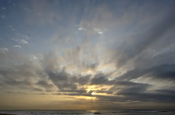 Framed Print : Dramatic clouds at sunrise over the Indian Ocean at Estuary Beach, St Lucia, Kwazulu Natal, South Africa Framed Print : Dramatic clouds at sunrise over the Indian Ocean at Estuary Beach, St Lucia, Kwazulu Natal, South Africa