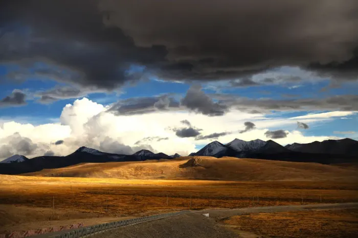 Framed Print : Dramatic mountain sunset after storm
