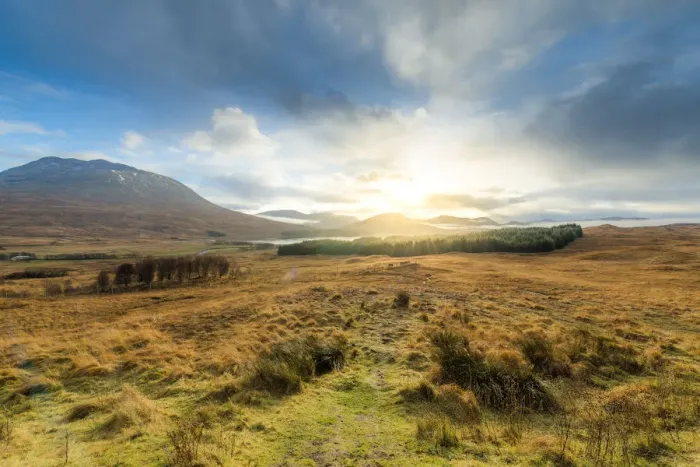 Framed Print : Dramatic sunset with atmospheric clouds over the mountainous Scottish landscape Framed Print : Dramatic sunset with atmospheric clouds over the mountainous Scottish landscape