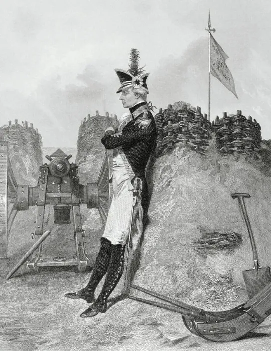 Framed Print : Drawing of Alexander Hamilton Waiting in Fort Framed Print : Drawing of Alexander Hamilton Waiting in Fort