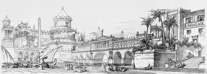 Framed Print : Drawing of Ancient Alexandria Framed Print : Drawing of Ancient Alexandria