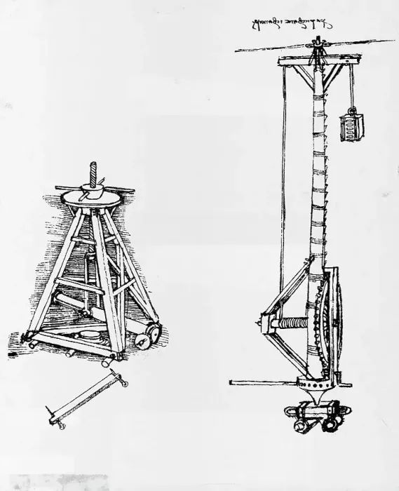 Framed Print : Drawing Based on Two Construction Devices by Leonardo da Vinci Framed Print : Drawing Based on Two Construction Devices by Leonardo da Vinci