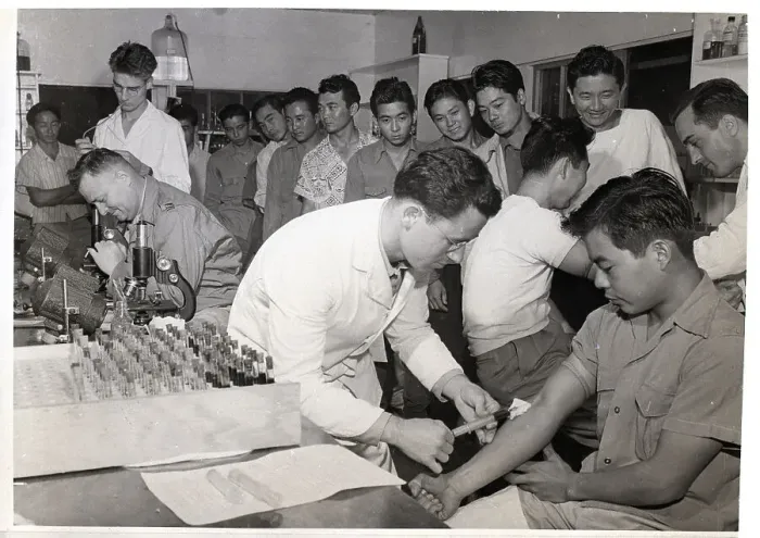 Framed Print : Drawing Blood from Japanese-American Army Inductees Framed Print : Drawing Blood from Japanese-American Army Inductees