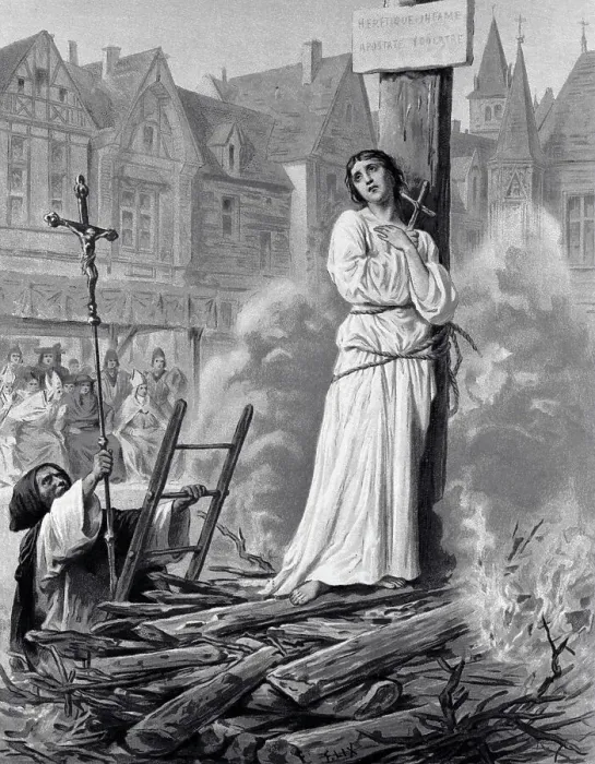 Framed Print : Drawing Depicting Joan of Arc in Loft