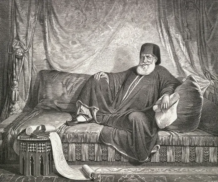 Framed Print : Drawing Depicting Muhammad Ali Lounging at His Royal Abode Framed Print : Drawing Depicting Muhammad Ali Lounging at His Royal Abode