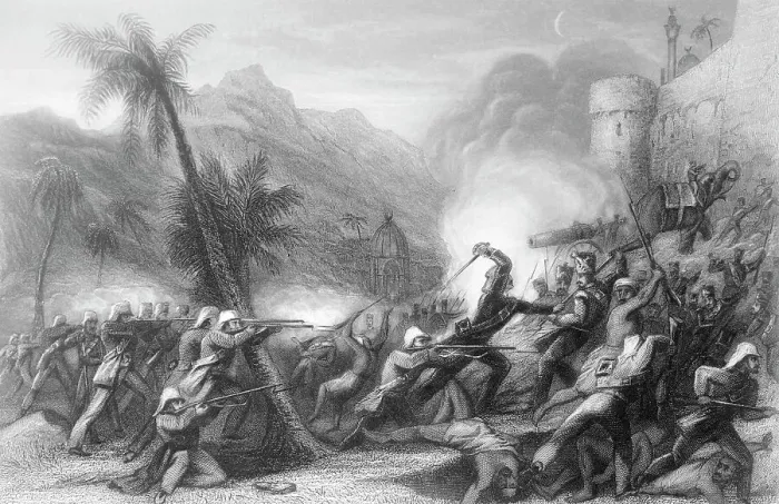 Framed Print : Drawing Depicting The Sepoy Rebellion Framed Print : Drawing Depicting The Sepoy Rebellion