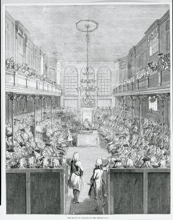 Framed Print : Drawing of the Early English House of Commons Framed Print : Drawing of the Early English House of Commons