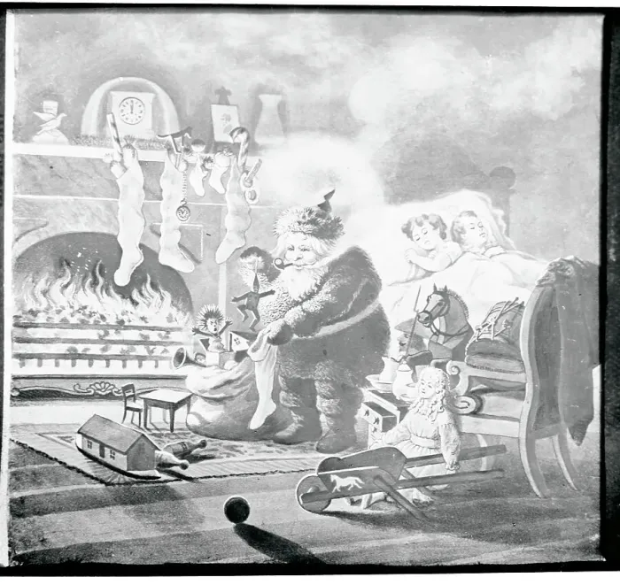 Framed Print : Drawing Entitled Visit of St. Nicholas Framed Print : Drawing Entitled Visit of St. Nicholas