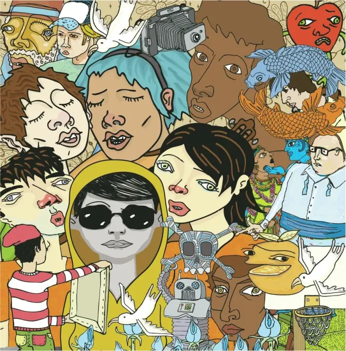 Framed Print : Drawing of a great variety of people Framed Print : Drawing of a great variety of people