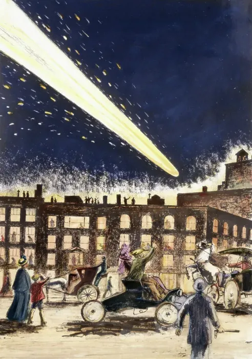 Framed Print : Drawing of Haley's Comet Framed Print : Drawing of Haley's Comet