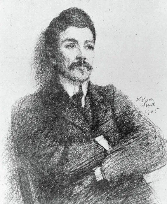 Framed Print : Drawing of John Millington Synge by John Butler Yeats