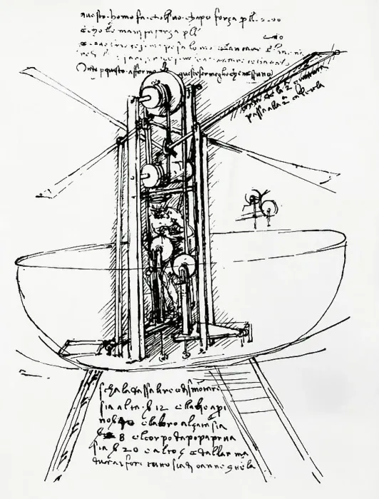 Framed Print : Drawing of a Manually Driven Flying Machine by Leonardo da Vinci Framed Print : Drawing of a Manually Driven Flying Machine by Leonardo da Vinci