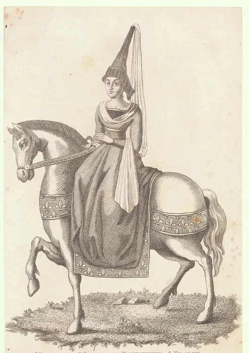 Framed Print : Drawing of Margaret of Scotland on Horseback Framed Print : Drawing of Margaret of Scotland on Horseback